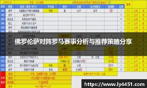佛罗伦萨对阵罗马赛事分析与推荐策略分享